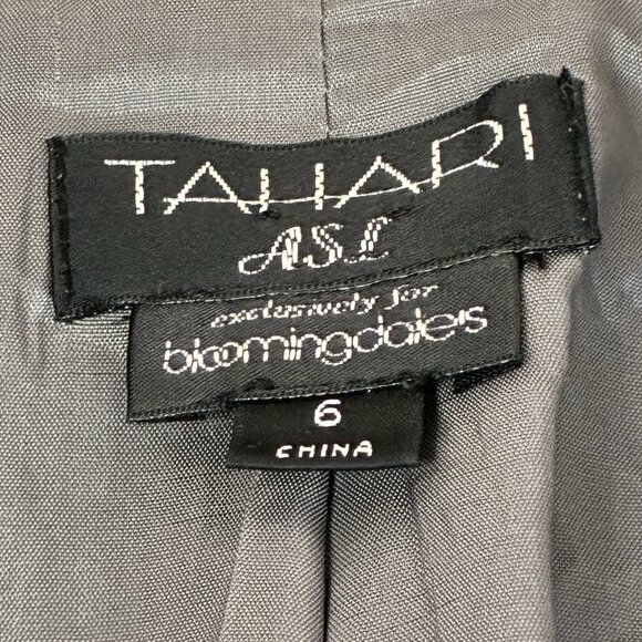 Tahari ASL Blazer Women’s 6 Gray Wool Blend Lined Arthur S. Levine Business Line - Picture 2 of 10